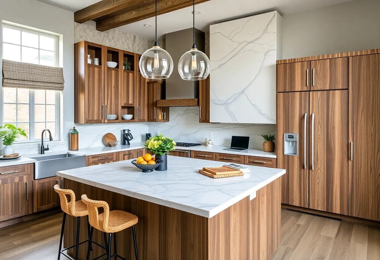 High-end kitchen cabinetry in a modern home