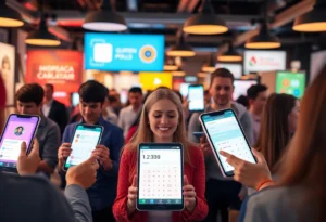 People engaging with interactive content in digital marketing.