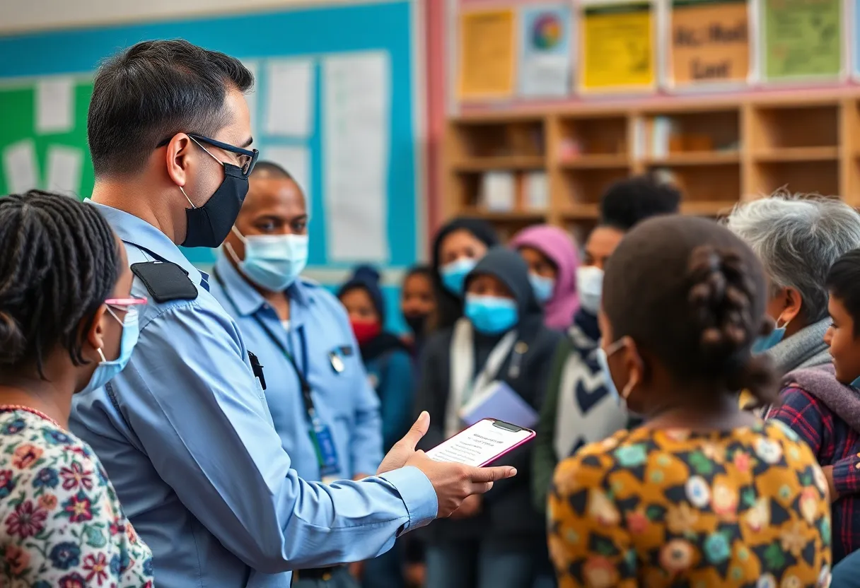 Public health official discussing measles vaccination in Spartanburg County