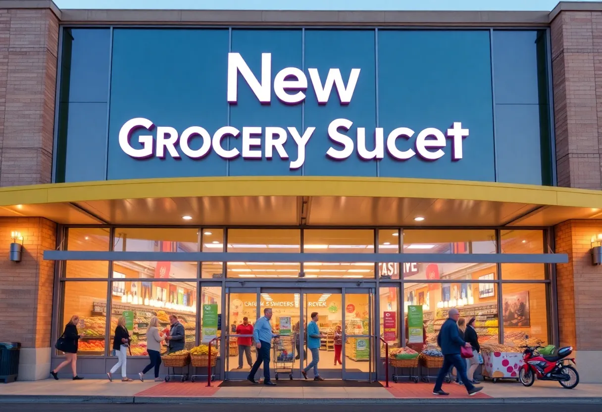 Exterior view of a new Publix Super Market under construction in Mauldin, SC.