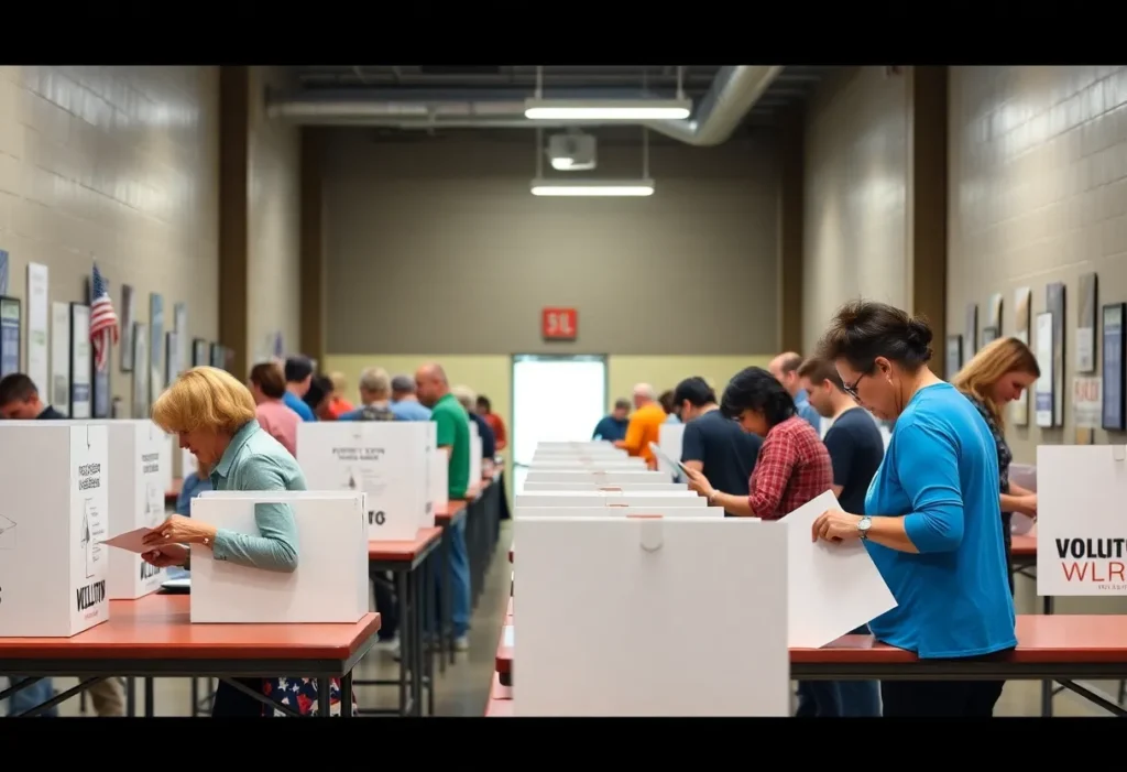 Voters at a polling station in South Carolina during elections