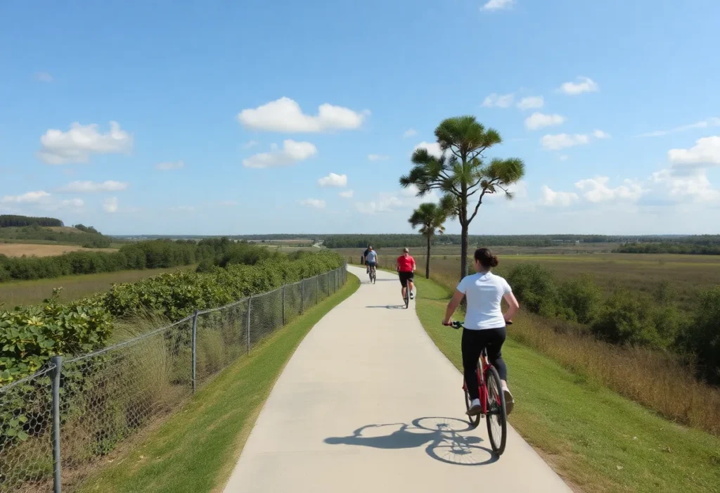 Scenic view of the Saluda Grade Trail surrounded by nature