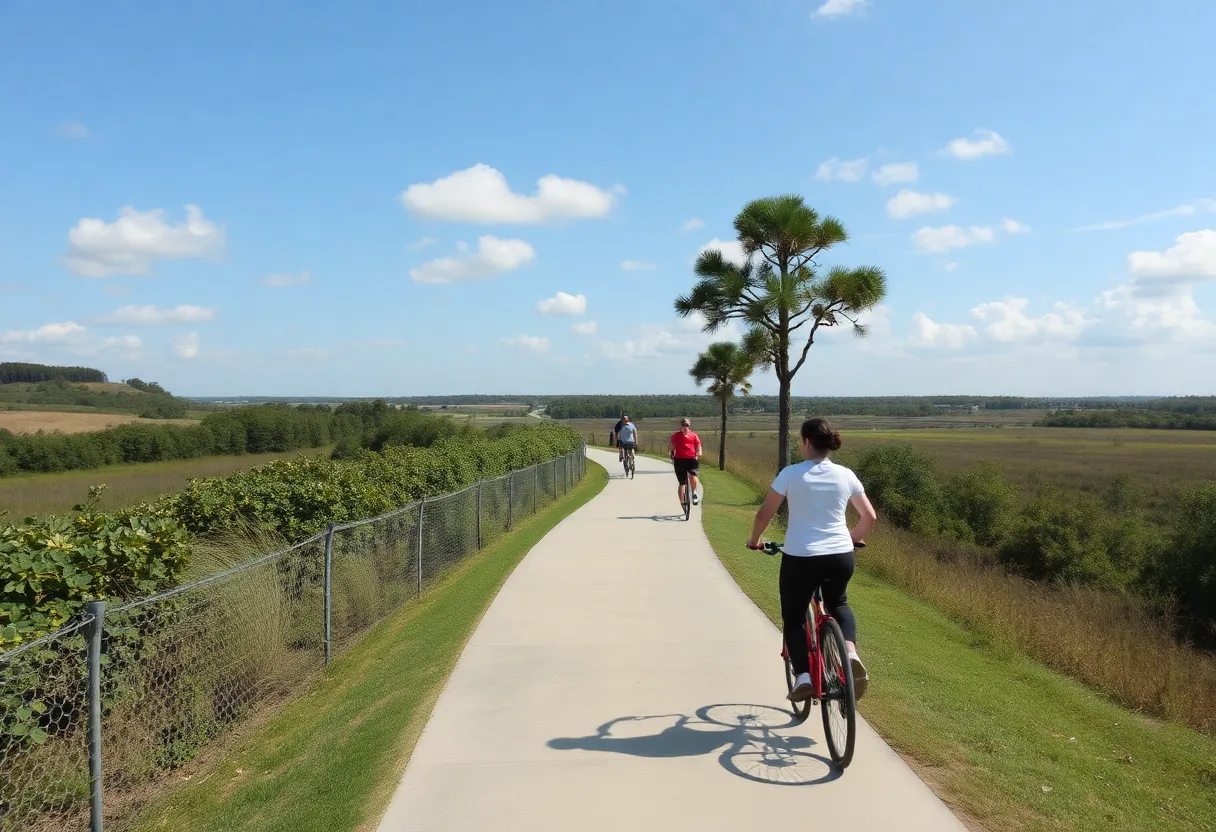 Scenic view of the Saluda Grade Trail surrounded by nature