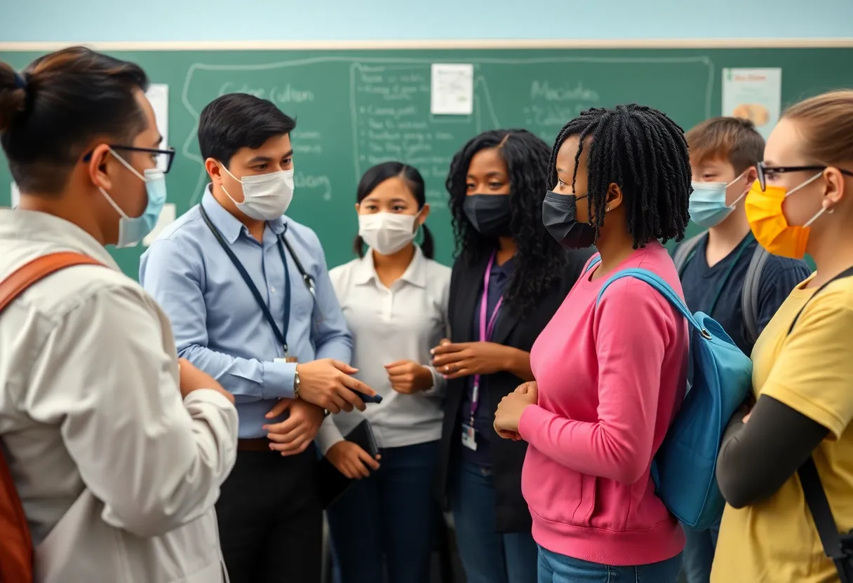 Community meeting about measles vaccinations