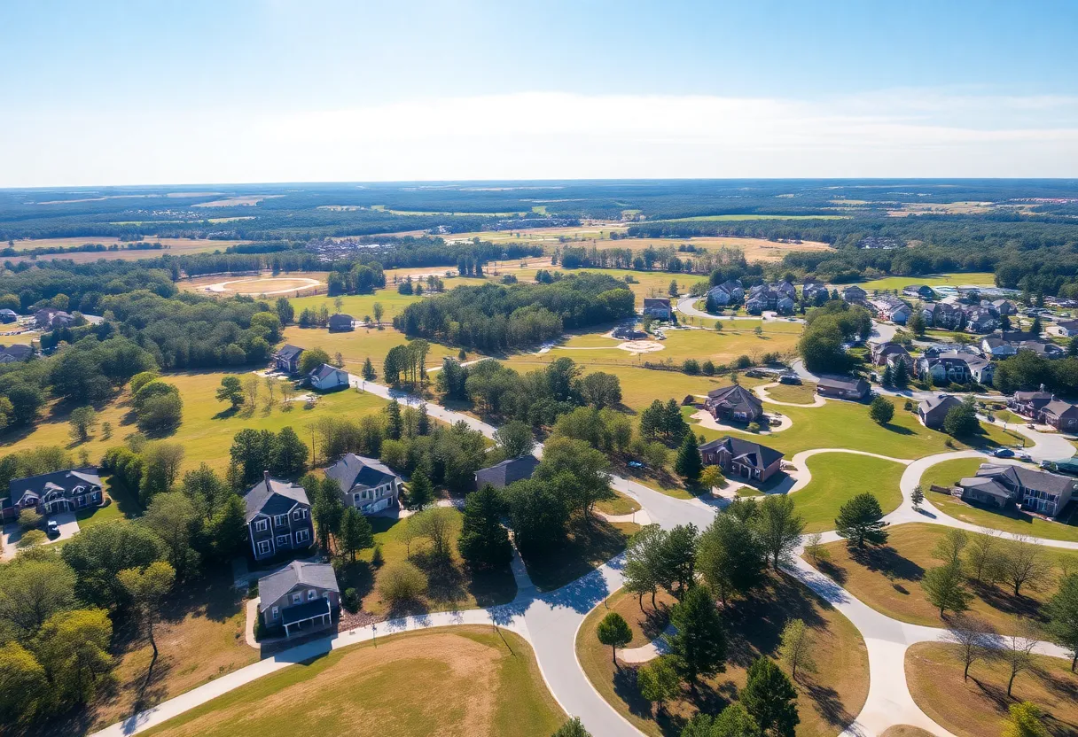 Beautiful community park in Tega Cay, South Carolina.