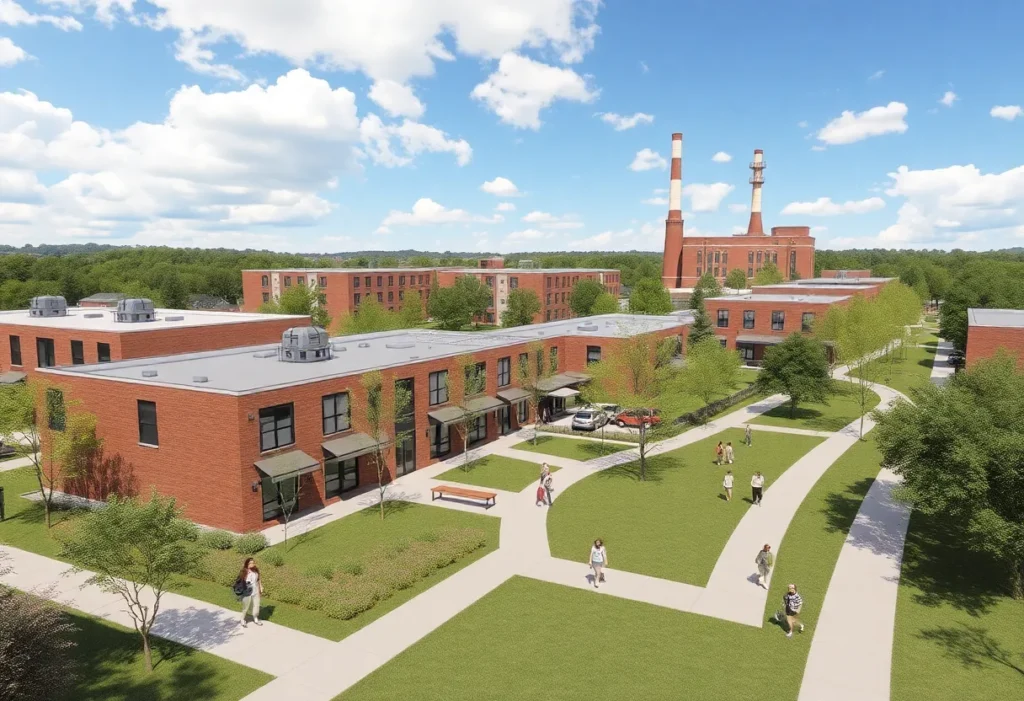 Conceptual rendering of the Union Bleachery redevelopment site in Greenville
