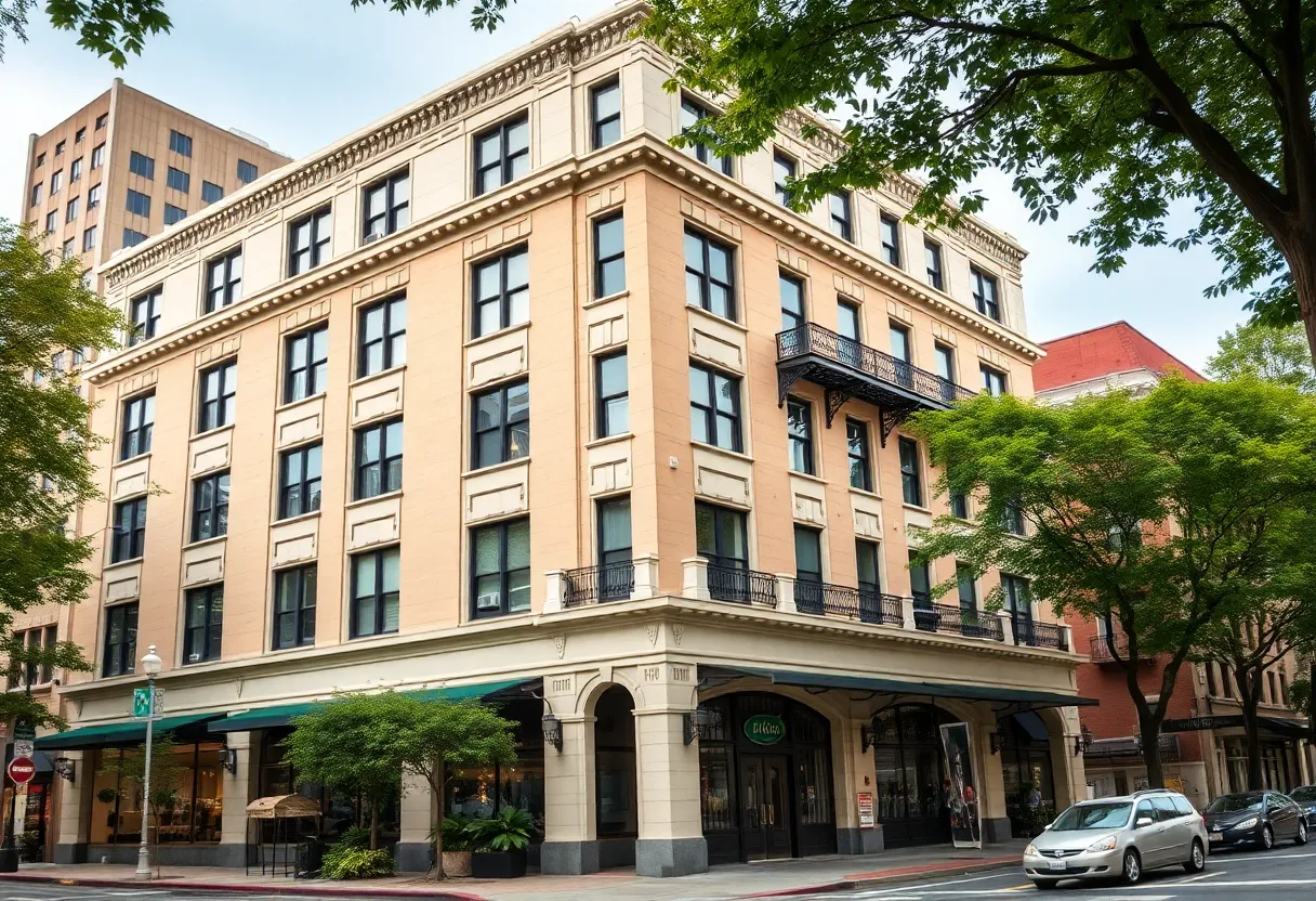 The historic Westin Poinsett Hotel in downtown Greenville, SC.