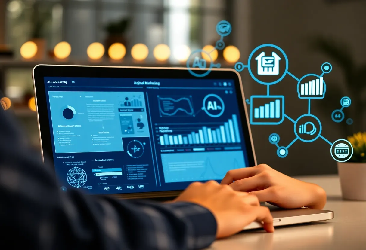 A digital marketer leveraging AI tools for enhanced marketing strategies.