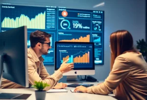 A team of marketers analyzing digital behavioral data