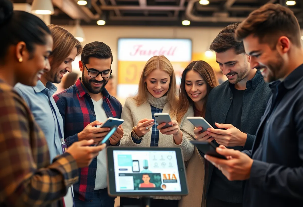 Consumers interacting with a digital marketing campaign