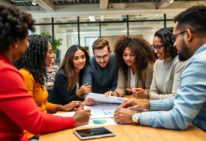 A team discussing user personas for digital marketing