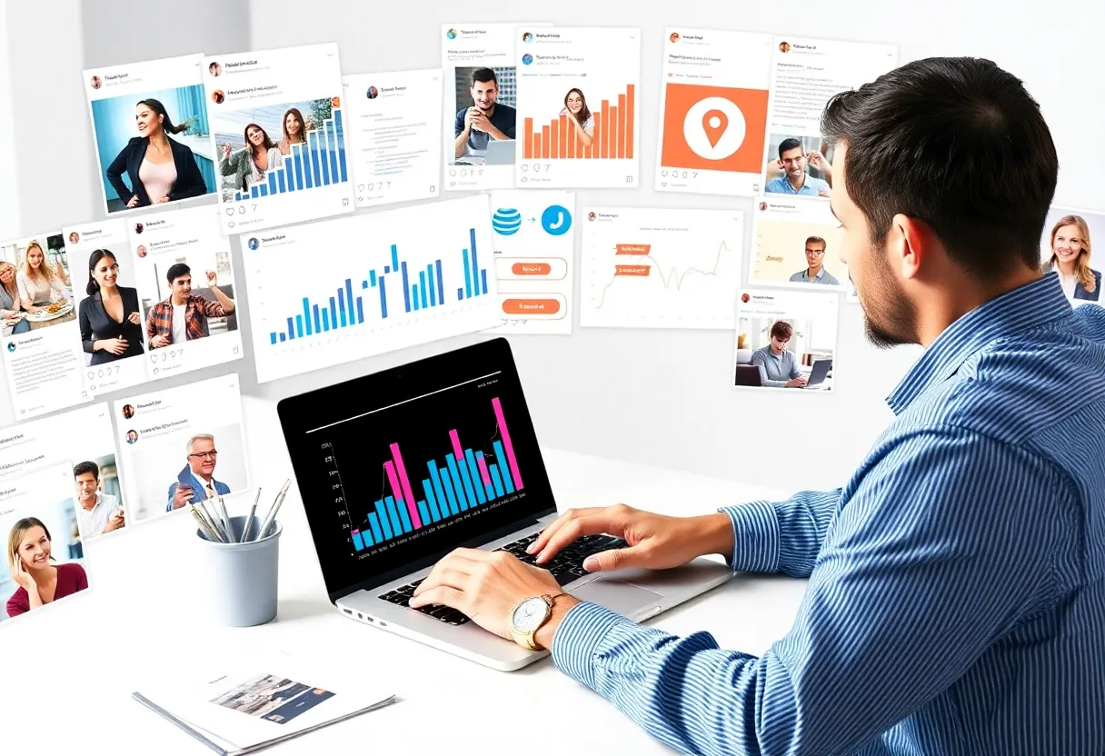 Digital marketing strategy focus on social media engagement metrics