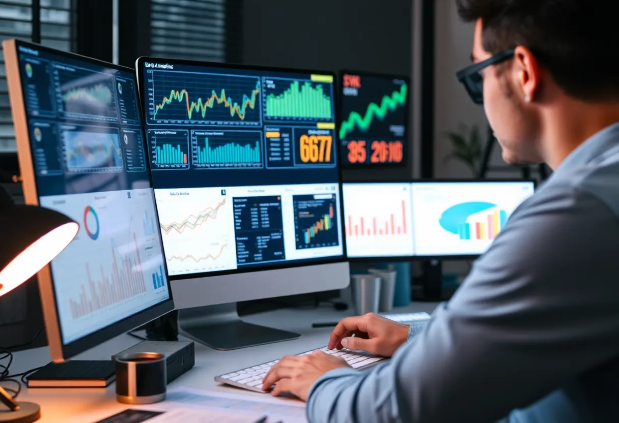 A person analyzing data for digital marketing success