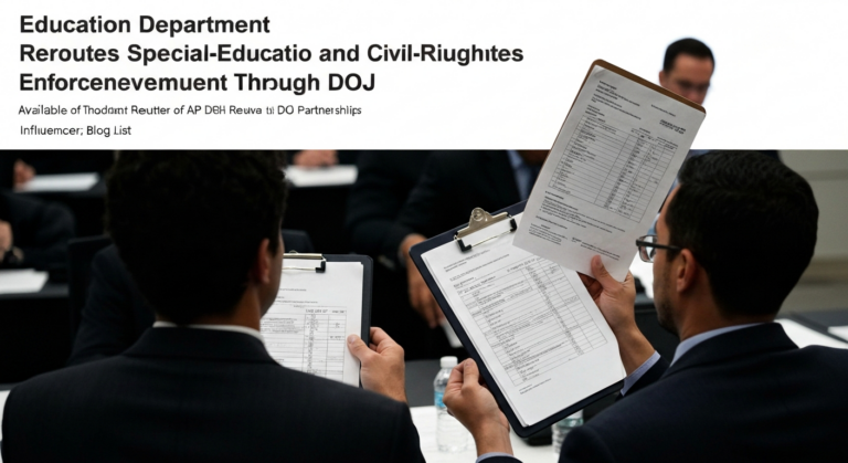 Education Department Reroutes Special-Education and Civil-Rights Enforcement Through HHS, DOJ Partnerships