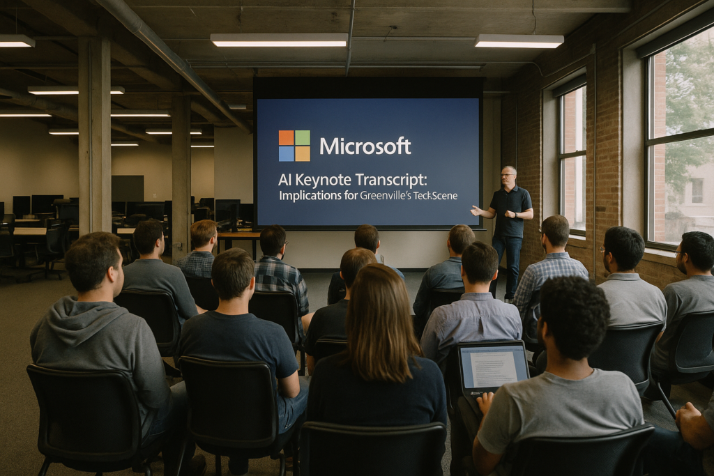 Microsoft Releases Build 2026 AI Keynote Transcript: Implications for Greenville’s Tech Scene