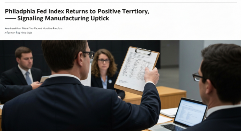 Philadelphia Fed Index Returns to Positive Territory, Signaling Manufacturing Uptick