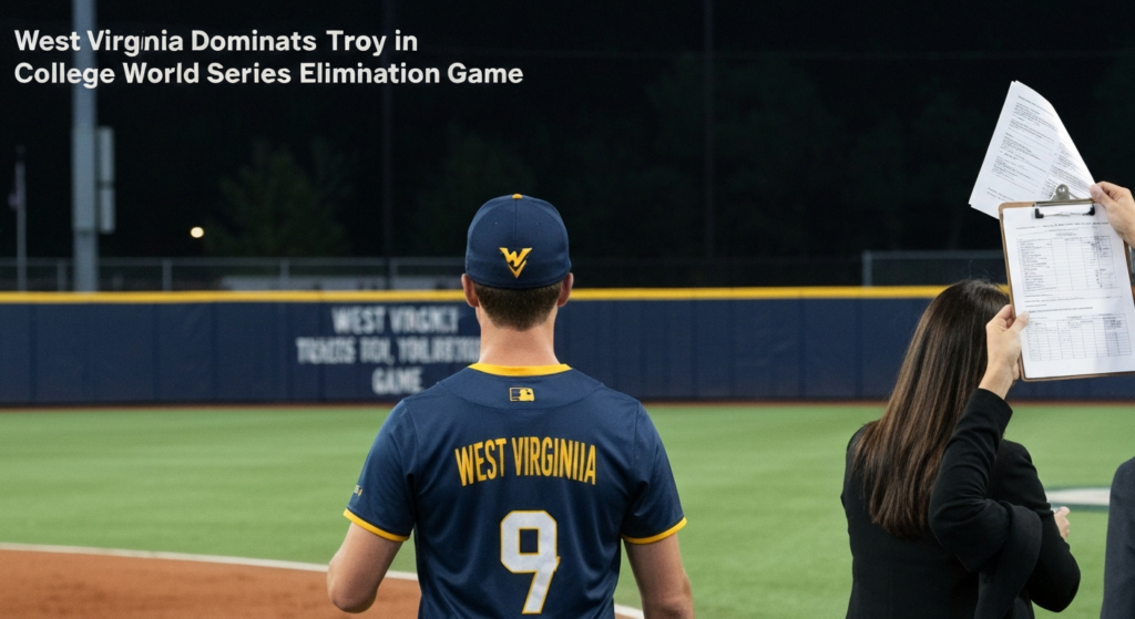 West Virginia Dominates Troy in College World Series Elimination Game