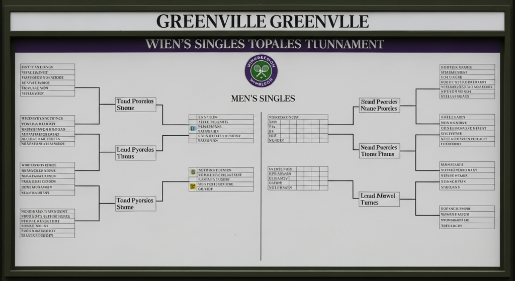 Wimbledon Men’s Singles Bracket Draws Interest in Greenville as Tournament Progresses