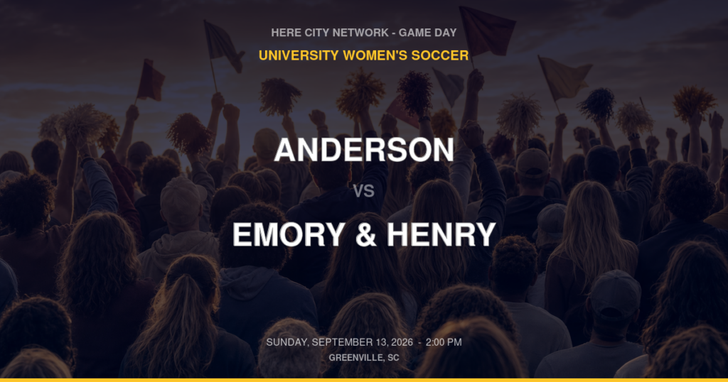 Anderson vs. Emory & Henry — University Women's Soccer Game Day — Greenville, SC — Sep 13, 2026