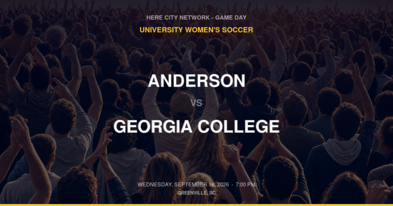 Anderson vs. Georgia College — University Women's Soccer Game Day — Greenville, SC — Sep 16, 2026