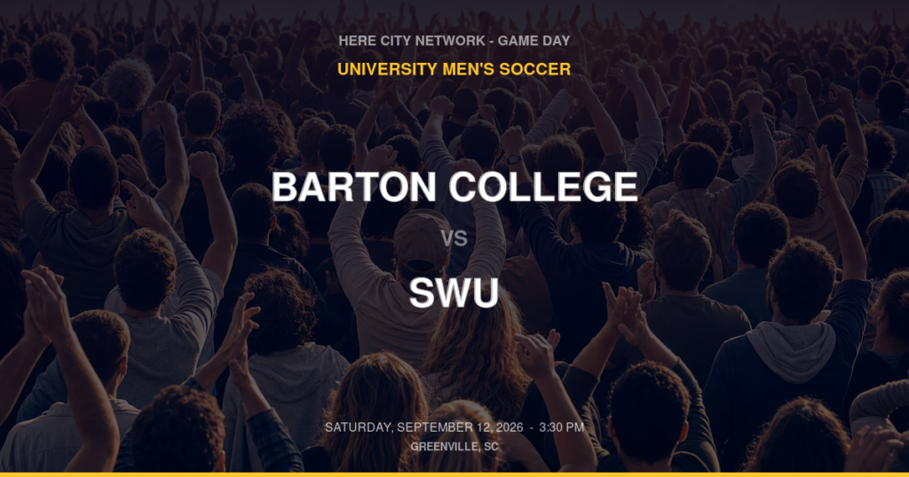 Barton College vs. SWU — University Women's Soccer Game Day — Greenville, SC — Sep 12, 2026