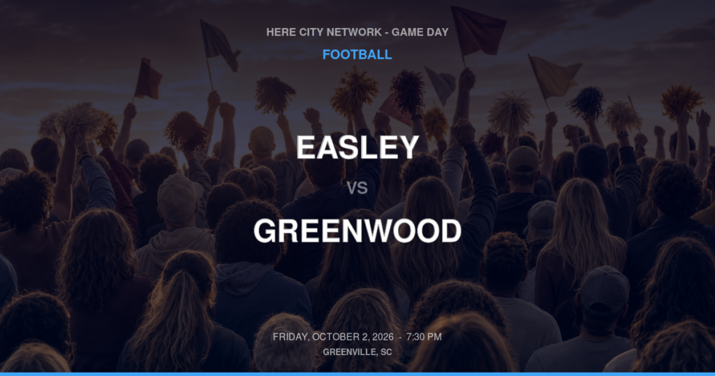Easley vs. Greenwood — Football Game Day — Greenwood, SC — Oct 2, 2026