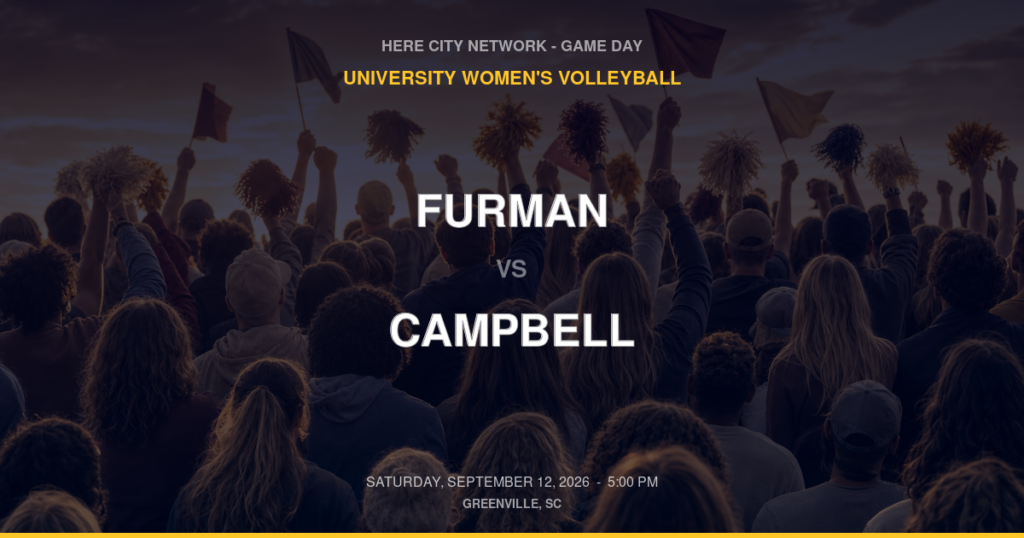 Furman vs. Campbell — University Women's Volleyball Game Day — Greenville, SC — Sep 12, 2026