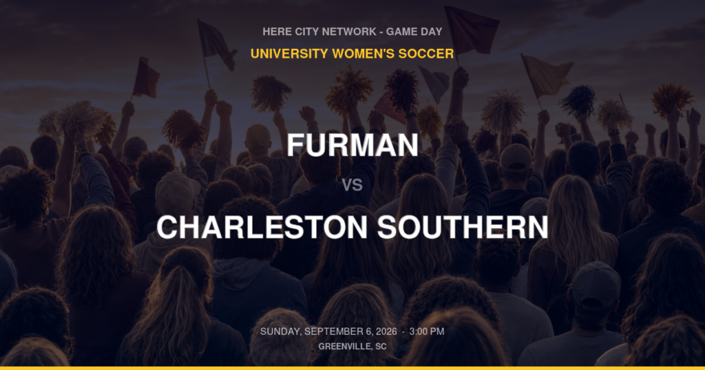 Furman vs. Charleston Southern — University Women's Soccer Game Day — Greenville, SC — Sep 6, 2026