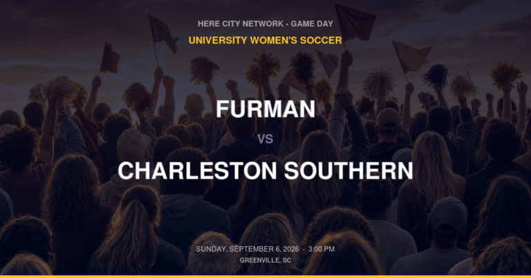 Furman vs. Charleston Southern — University Women's Soccer Game Day — Greenville, SC — Sep 6, 2026