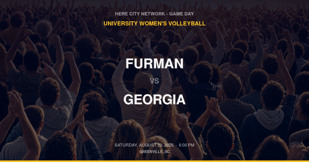 Furman vs. Georgia — University Women's Volleyball Game Day — Greenville, SC — Aug 29, 2026