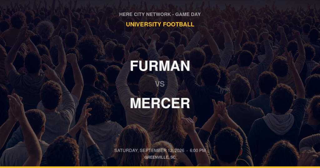 Furman vs. Mercer — University Football Game Day — Greenville, SC — Sep 12, 2026