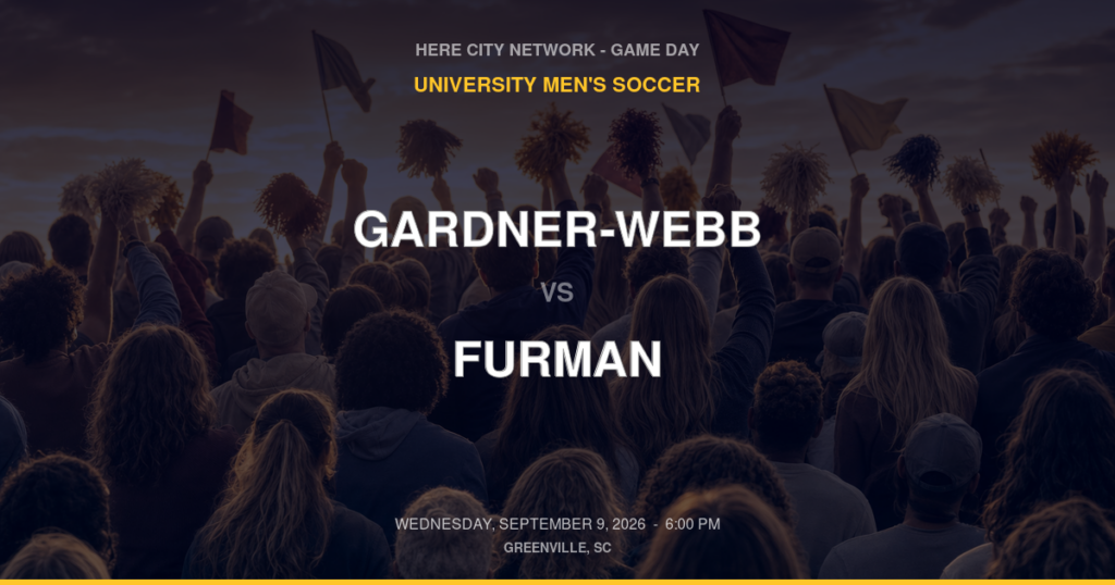 Gardner-Webb vs. Furman — University Men's Soccer Game Day — Greenville, SC — Sep 9, 2026