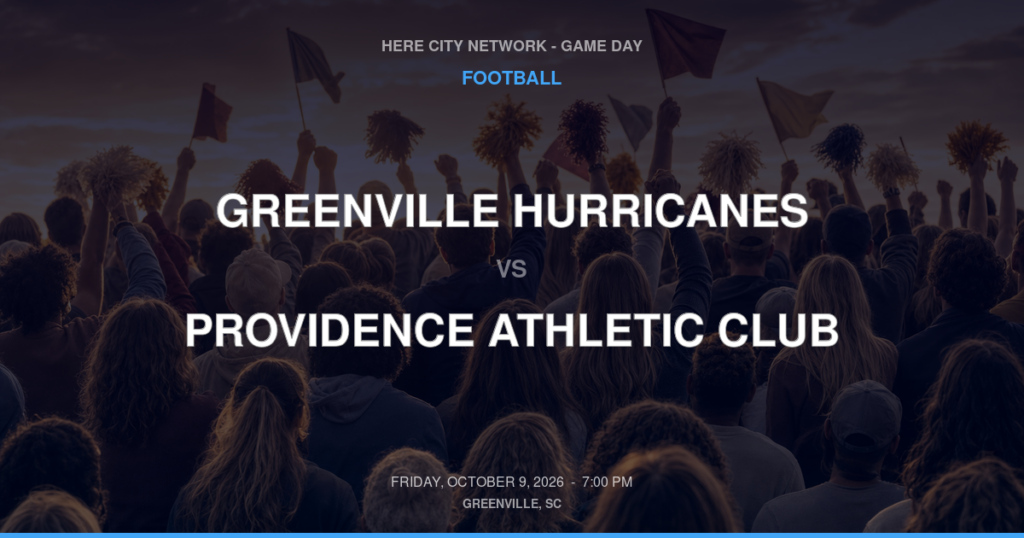 Greenville Hurricanes vs. Providence Athletic Club — Football Game Day — Charlotte, NC — Oct 9, 2026