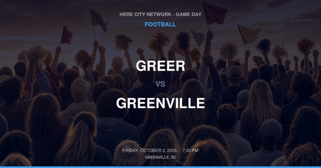 Greer vs. Greenville — Football Game Day — Greenville, SC — Oct 2, 2026