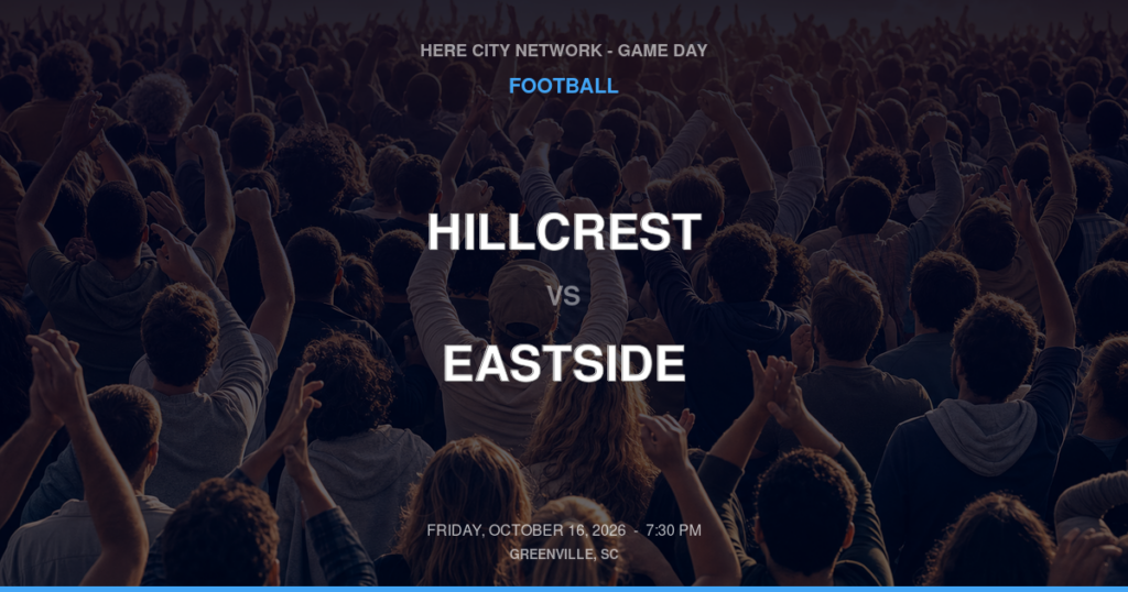 Hillcrest vs. Eastside — Football Game Day — Taylors, SC — Oct 16, 2026