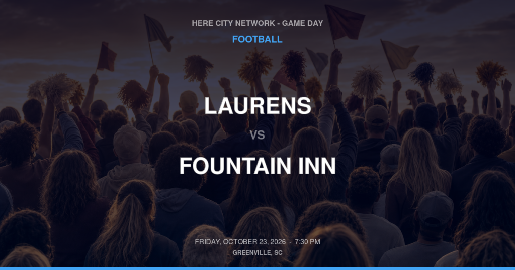 Laurens vs. Fountain Inn — Football Game Day — Fountain Inn, SC — Oct 23, 2026