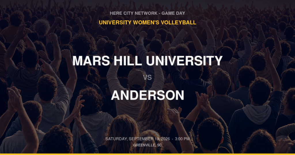 Mars Hill University vs. Anderson — University Women's Volleyball Game Day — Greenville, SC — Sep 19, 2026
