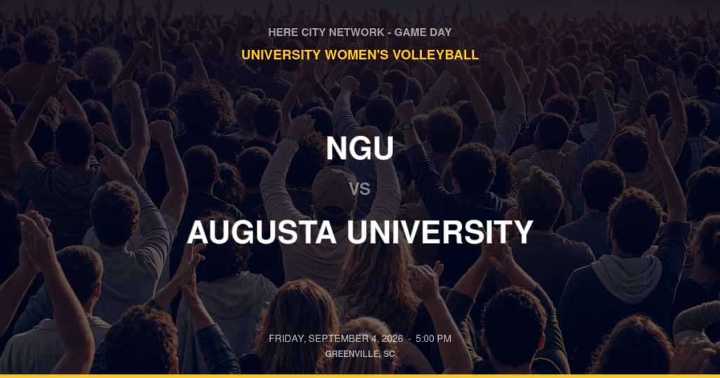 NGU vs. Augusta University — University Women's Volleyball Game Day — Greenville, SC — Sep 4, 2026