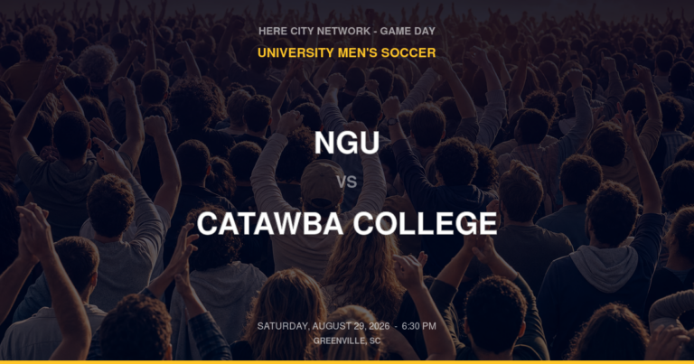 NGU vs. Catawba College — University Men's Soccer Game Day — Greenville, SC — Aug 29, 2026