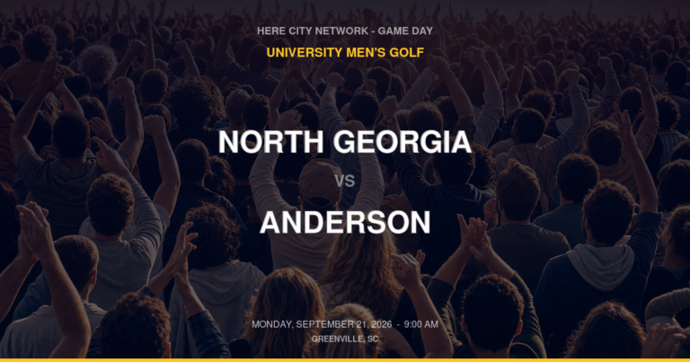 North Georgia vs. Anderson — University Men's Golf Game Day — Greenville, SC — Sep 21, 2026