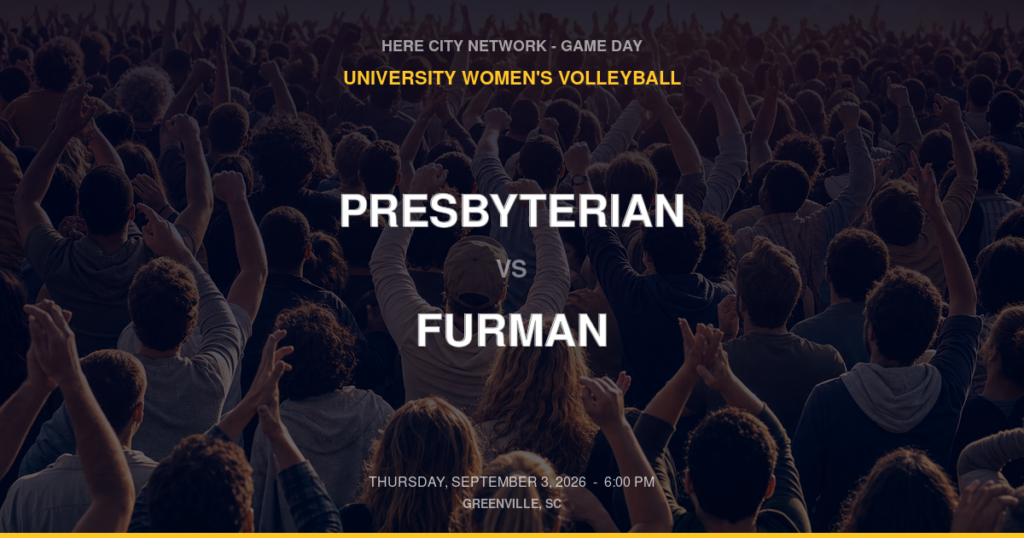 Presbyterian vs. Furman — University Women's Volleyball Game Day — Greenville, SC — Sep 3, 2026