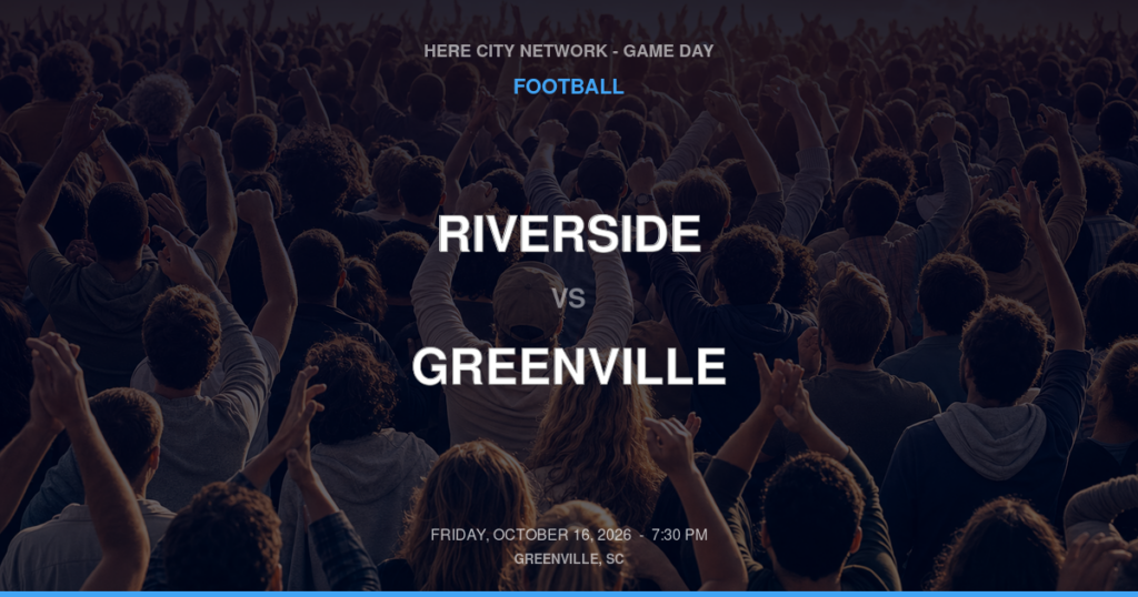 Riverside vs. Greenville — Football Game Day — Greenville, SC — Oct 16, 2026