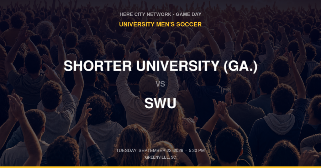 Shorter University (Ga.) vs. SWU — University Women's Soccer Game Day — Greenville, SC — Sep 22, 2026