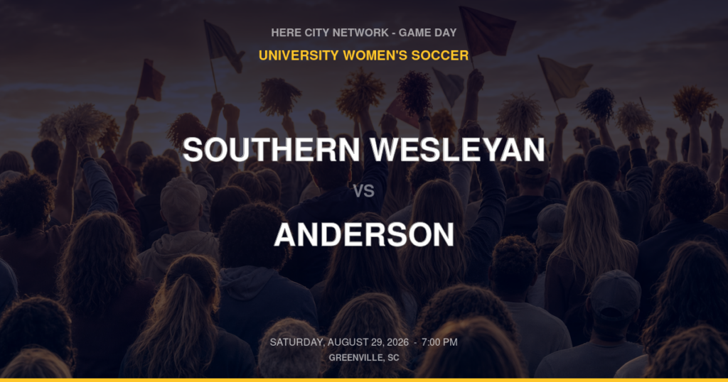 Southern Wesleyan vs. Anderson — University Women's Soccer Game Day — Greenville, SC — Aug 29, 2026
