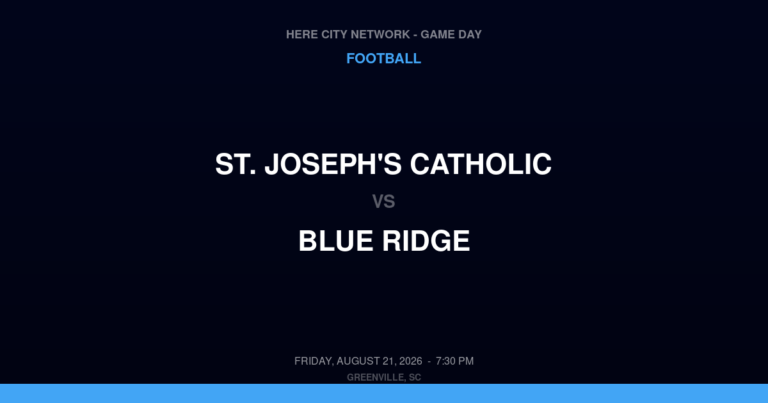 St. Joseph's Catholic vs. Blue Ridge — Football Game Day — Greenville, SC — Aug 21, 2026