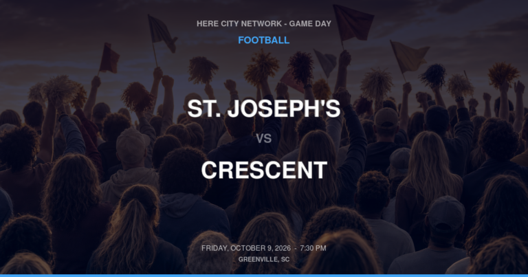St. Joseph's vs. Crescent — Football Game Day — Iva, SC — Oct 9, 2026