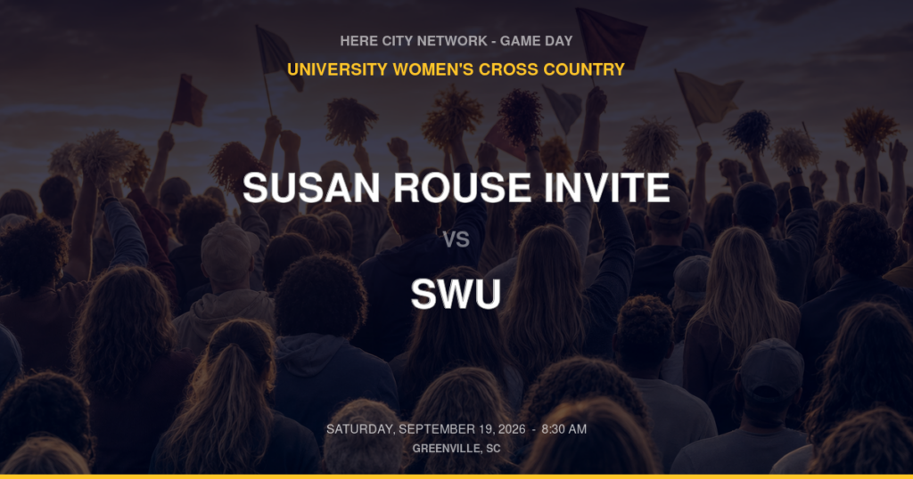 Susan Rouse Invite vs. SWU — University Women's Cross Country Game Day — Greenville, SC — Sep 19, 2026