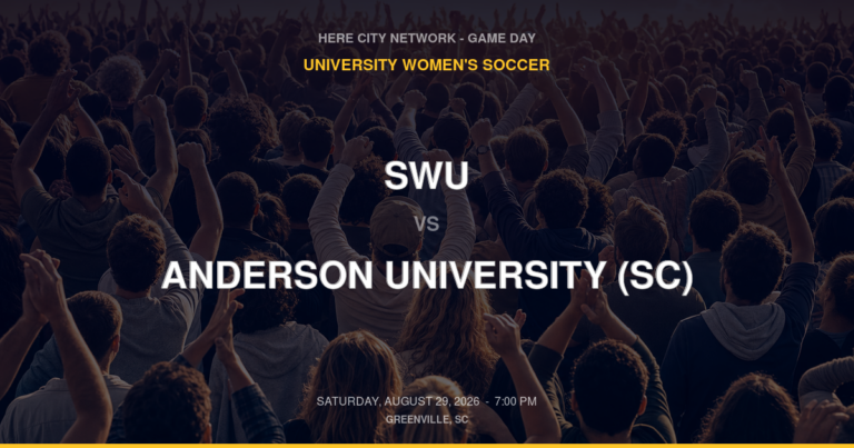 SWU vs. Anderson University (SC) — University Women's Soccer Game Day — Greenville, SC — Aug 29, 2026