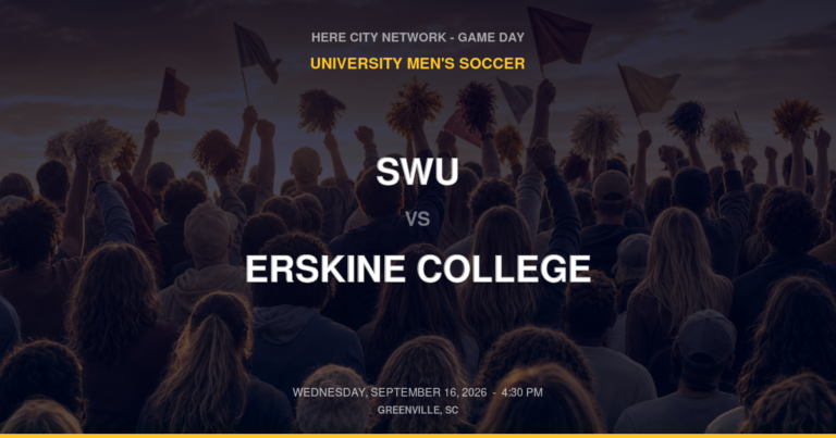 SWU vs. Erskine College — University Men's Soccer Game Day — Greenville, SC — Sep 16, 2026