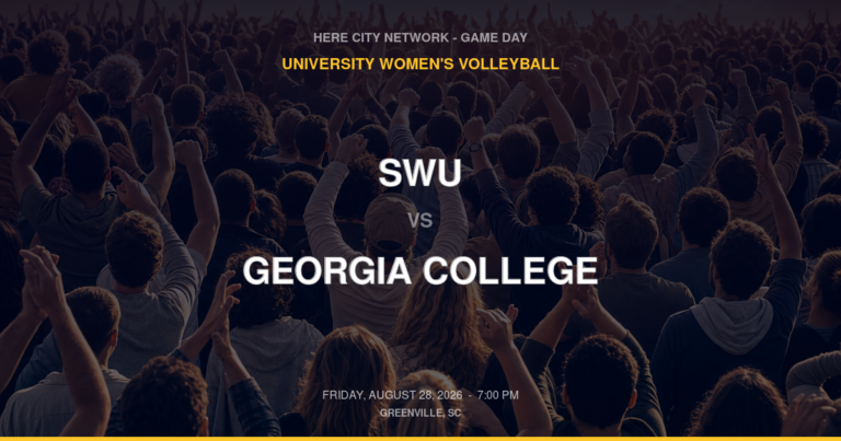 SWU vs. Georgia College — University Women's Volleyball Game Day — Greenville, SC — Aug 28, 2026